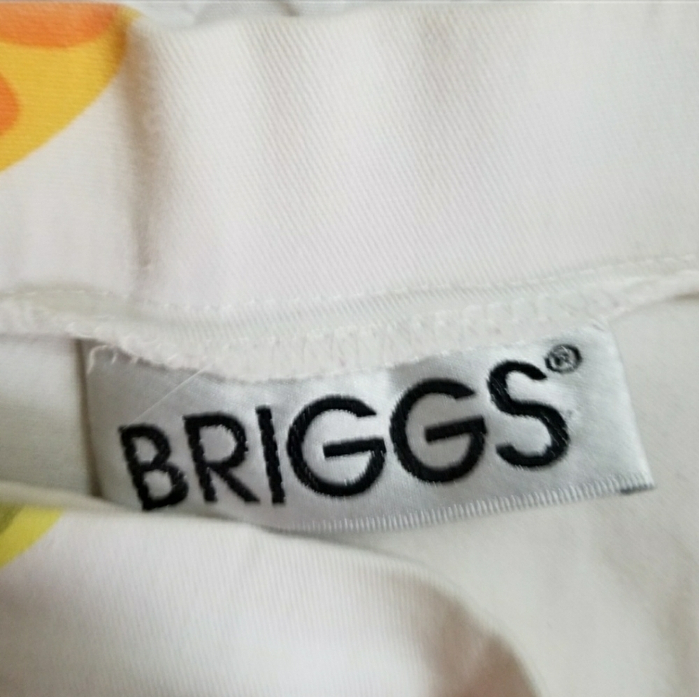 Briggs Vintage Multi Color Citrus Print High-waisted cropped Pants - Picture 7 of 8
